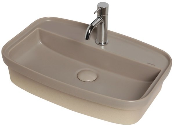 Smanni Fang 60 BD GM Çanak Lavabo 60x40 Cm Mat Gri.